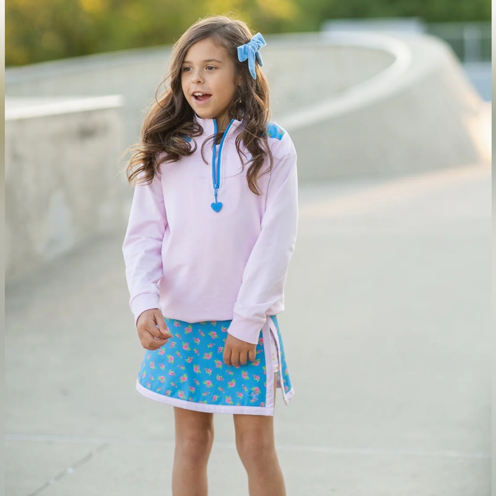 NWT girls Love+Grow Clothing Co Matching Set skirt (10) and 1/4 zip jacket (12)